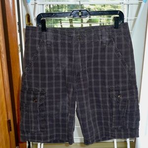 Levi's Mens Cargo Shorts Charcoal Grey Plaid - 33